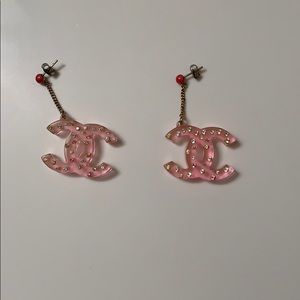 Chanel Pink Earrings